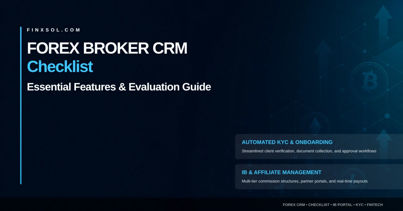 Forex Broker CRM Check list