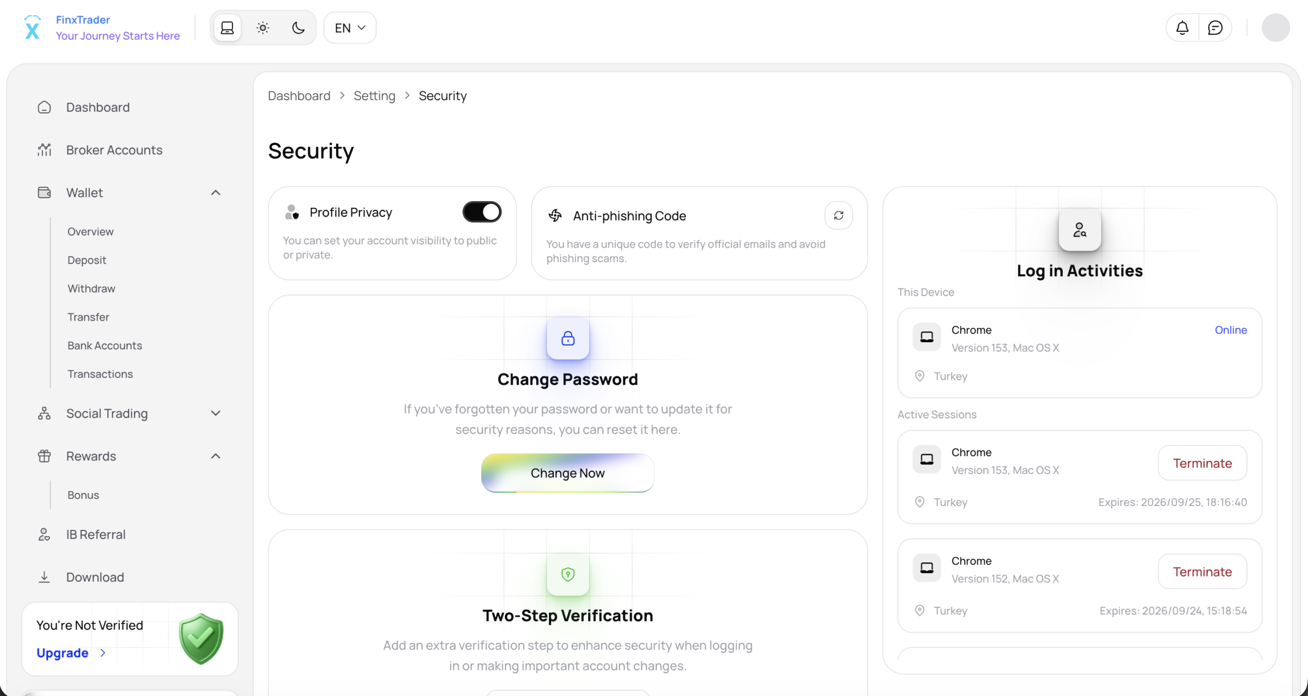 CRM و بک آفیس بروکر فارکس با پذیرش مشتری، KYC و مدیریت IB